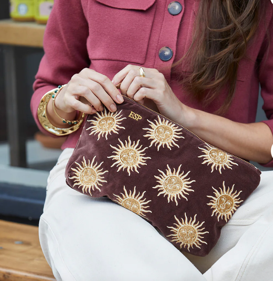 Sun Goddess - Chocolate Velvet Everyday Pouch | The Boutique, Lavenham