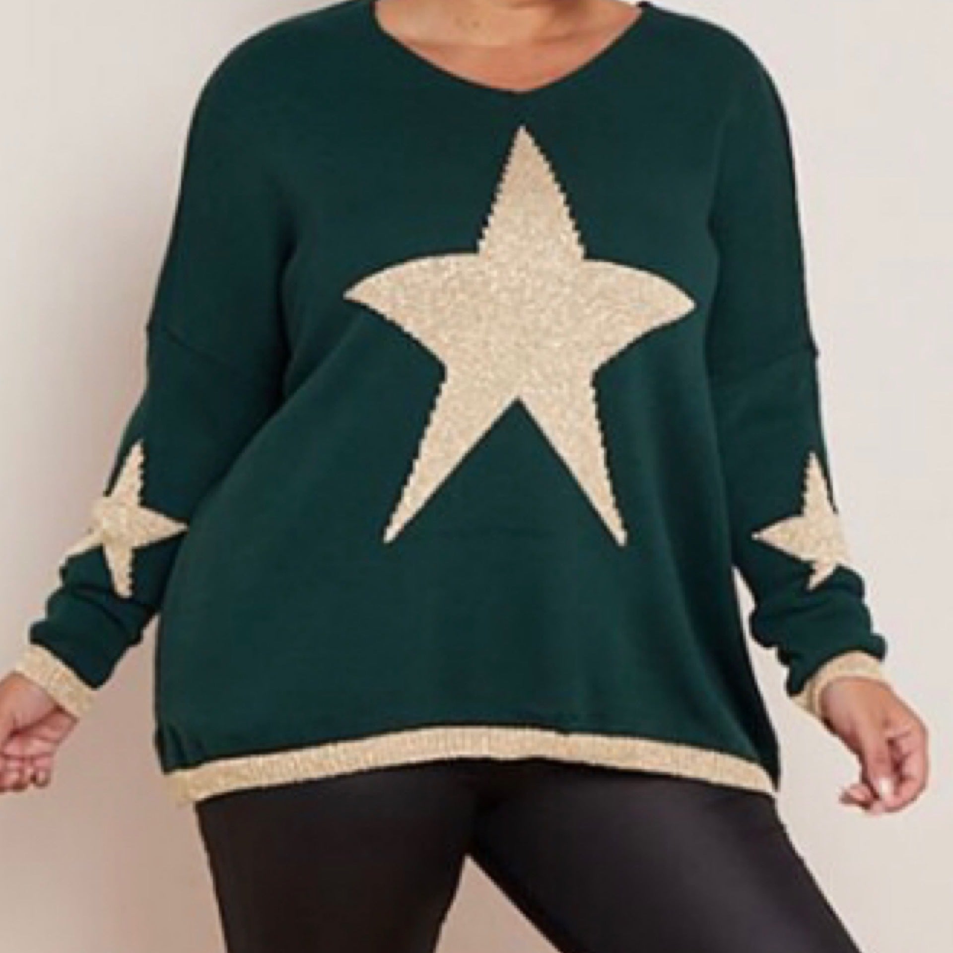 Baggy v neck jumper on sale
